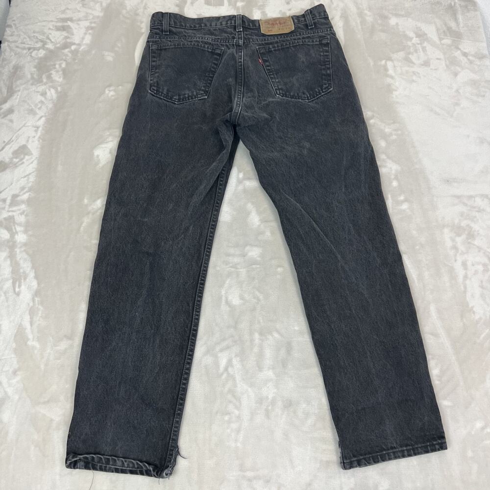 VTG Levis 505 Jeans‎ Mens 36x30 Black Faded Denim Straight Leg Grunge USA Made